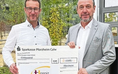 1000 Euro-Spende an Hospiz