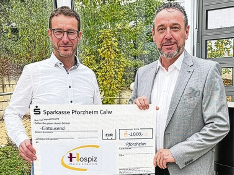 1000 Euro-Spende an Hospiz