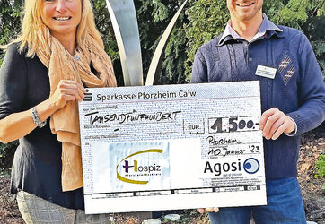Agosi spendet für Hospiz 1500 Euro